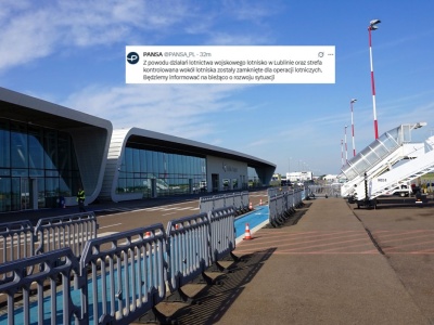 Lotnisko w Lublinie zamknięte! Z uwagi na zagrożenie dronowe