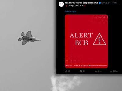 Pilny alert RCB. Mieszkańcy Polski ostrzeżeni przed możliwym „atakiem z powietrza”