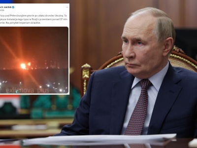 Płonie ogromna rosyjska rafineria niedaleko Petersburga