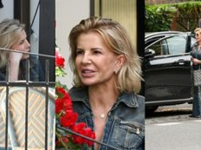 Jeansowa Joanna Racewicz zmierza do wartego ćwierć miliona złotych lexusa z logowaną torebką za prawie dwa tysiące złotych