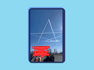 Myśliwce „narysowały” gwiazdę na niebie nad Alaską na cześć Putina? To nieprawda