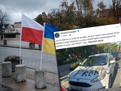 Wrocław. Zdewastowali auto Ukrainki. Zostawili jeden napis