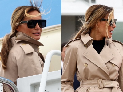 Cała uwaga na Melanię Trump. Zadała szyku w podróży do Wielkiej Brytanii