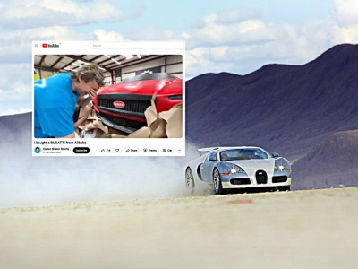 Kupił używane Bugatti z Alibaby. Tak wygląda pułapka za 30 000 dolarów