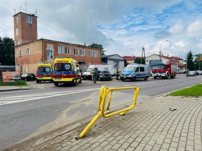 Wypadek przed remizą OSP w Piątnicy