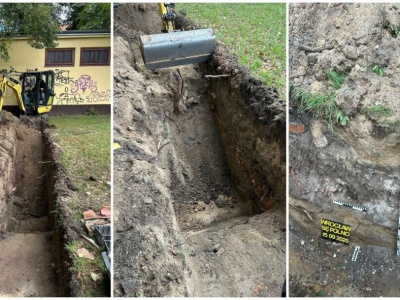 Artefakty z przeszłości w dawnych lejach po bombach. Archeolodzy pracują na Sępolnie.