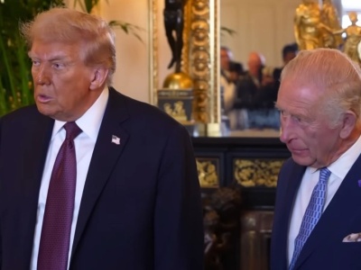 Wpadka Donalda Trumpa. Jest wideo, jak przywitał się z królem Karolem III