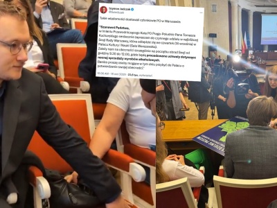 Warszawa: politycy PO i ich zwolennicy zablokowali ludziom miejsca na sesji rady miejskiej