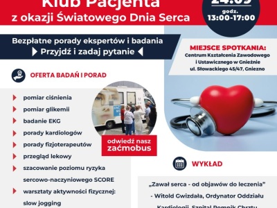 Wykład, badania i Zaćmobus. Klub Pacjenta zaprasza na Dzień Serca