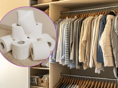 Włóż do szafy rolkę papieru toaletowego. Nie minie sekunda, a poczujesz zmianę