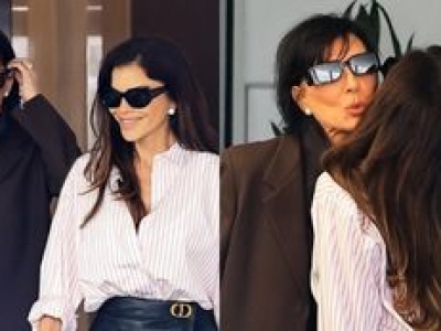 Pojedynek na gładkie twarze: naciągnięte Kris Jenner i Lauren Sanchez cmokają się po spotkaniu biznesowym. DZIELI JE 14 LAT RÓŻNICY