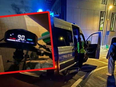 Policyjny pościg za hulajnogą. Ta mogła się ścigać z... samochodami
