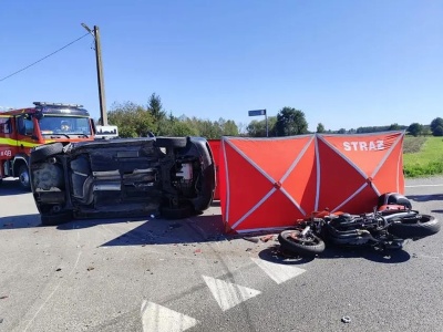 Tragiczny wypadek w Przędzelu. Zginął 32-letni motocyklista