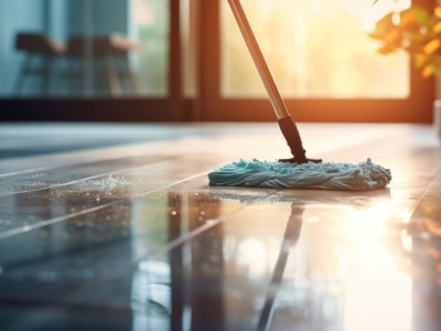 Dodaj odrobinę do wiadra z wodą. Panele będą lśnić, jak nowe