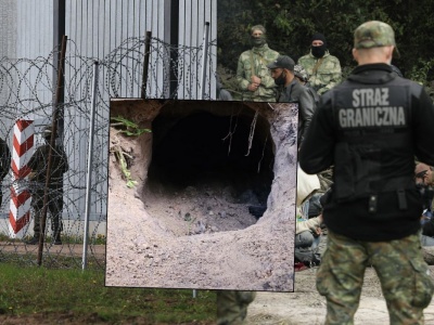 Białoruś: migranci chcieli przechytrzyć ogrodzenie na granicy i zrobili podkop
