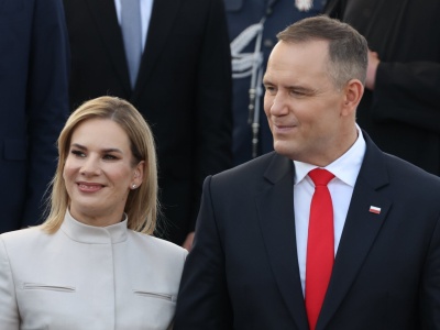 Nawroccy rozpoczęli wizytę w USA. Podczas mszy prezydent śpiewał z Polonią