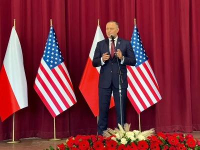 Spotkanie prezydenta Nawrockiego z Polonią w amerykańskiej Częstochowie. 