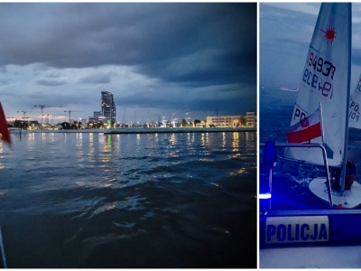 Brak wiatru i oświetlenia. Szybka pomoc policyjnych wodniaków na Zatoce Gdańskiej