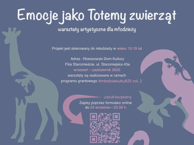 Sztuka i symbolika zwierząt. Warsztaty „Emocje jako Totemy Zwierząt”