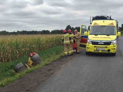 Tragiczny wypadek. Walec przygniótł operatora, mężczyzna zginął na miejscu