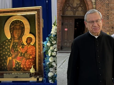 Obraz Matki Bożej Częstochowskiej w kościele w Szczakowej