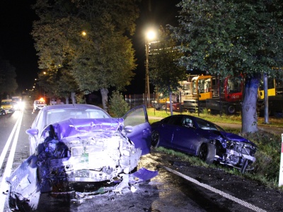 Dziki na jezdni i dwa rozbite samochody. Ranna 7-latka