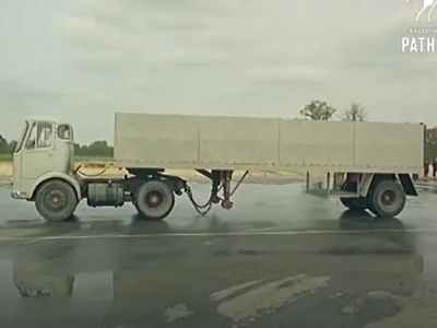 Blokowanie ustawienia naczepy w momencie hamowania – system z lat 60-tych