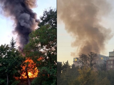 Ogromny pożar przy Żwirki i Wigury.  Poważne utrudnienia w ruchu w kierunku wyjazdu z Warszawy