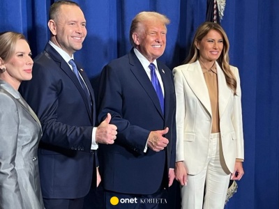 Marta i Karol Nawroccy na przyjęciu powitalnym w Nowym Jorku