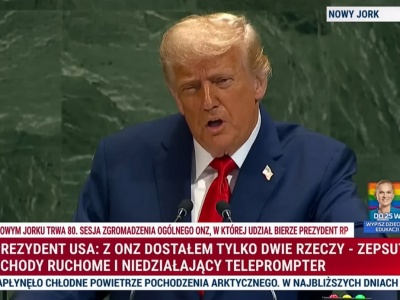 Trump krytykuje ONZ na posiedzeniu ONZ, że jedyne co im wychodzi to listy