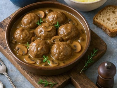 Pulpety w sosie pieczarkowym