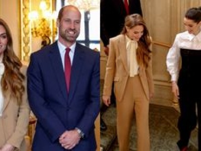 Eleganccy Kate i William ugościli w Windsorze księcia Jordanii. Księżniczka Rajwa zaskoczyła gwiazdorską stylizacją