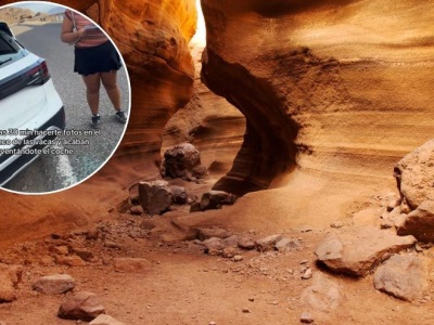 Wandalizm w Barranco de las Vacas. Turyści wrócili do rozbitego auta