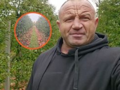 Mariusz Pudzianowski o pracy w sadzie. 