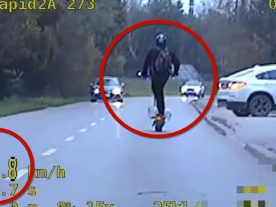 Aż 1800 zł mandatu za jazdę na hulajnodze. Policja udostępniła nagranie