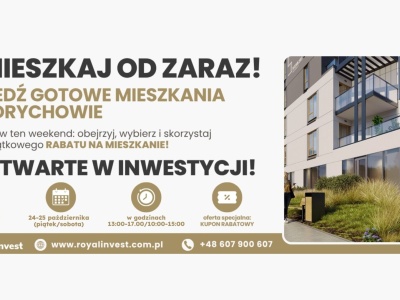 Zamieszkaj od razu! Zapraszamy na Dni Otwarte gotowych mieszkań w Andrychowie.