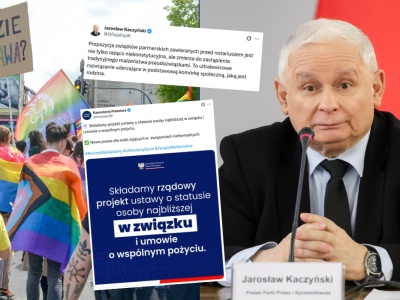 Prezes Kaczyński przerażony projektem ustawy o nieformalnych związkach, wieszczy, że może ona zniszczyć rodzinę
