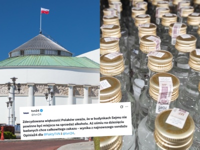 Sondaż: ponad 80% Polaków za zakazem sprzedaży alkoholu w Sejmie