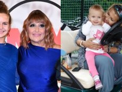Katarzyna Skrzynecka na premierę spektaklu zabrała całą familię. 13-letnia Alikia przerosła już mamę!