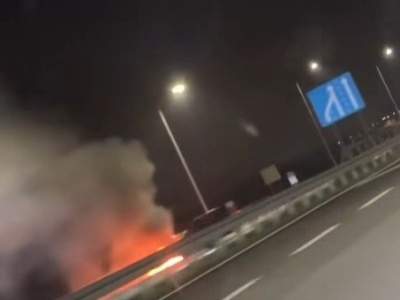 Kolejny pożar samochodu na autostradzie A1 pod Częstochową