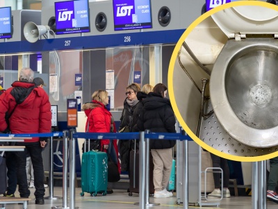 Wszedł do toalety na lotnisku w Warszawie i nie wytrzymał. 