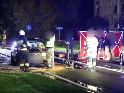 Tragiczny wypadek w powiecie łęczyńskim. Nie żyje starsza kobieta potrącona przez audi (zdjęcia)