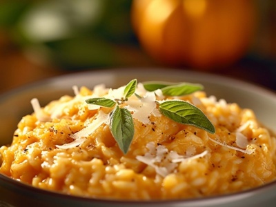 Smaki jesieni: dyniowe risotto z mięsno-ziołowymi klopsikami