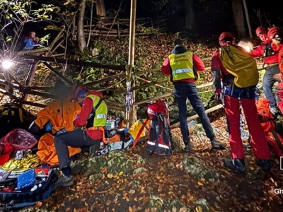 Nocna akcja ratunkowa w polskich górach. Kobieta utknęła na dnie jaskini