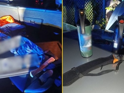 Policyjny pościg za sportowym audi. W aucie maczeta i siekiera