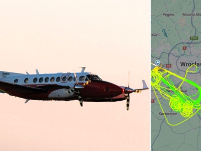 Kilka godzin latał nad Wrocławiem. 