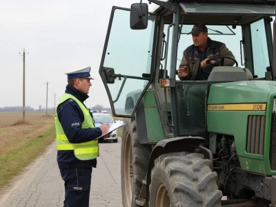 Pijany traktorzysta chciał dać policjantom łapówkę. Źle to się dla niego skończyło!