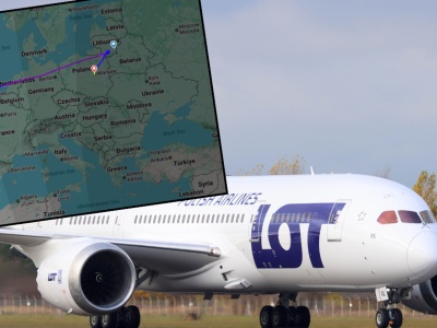 Samolot LOT do Wilna musiał zawrócić. Lądował w Warszawie