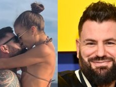 Wojciech Gola pochwalił się całuśną fotką z odzianą w kuse bikini młodszą ukochaną na rękach