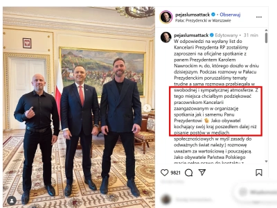 Popularny polski raper odwiedził prezydenta Nawrockiego. 